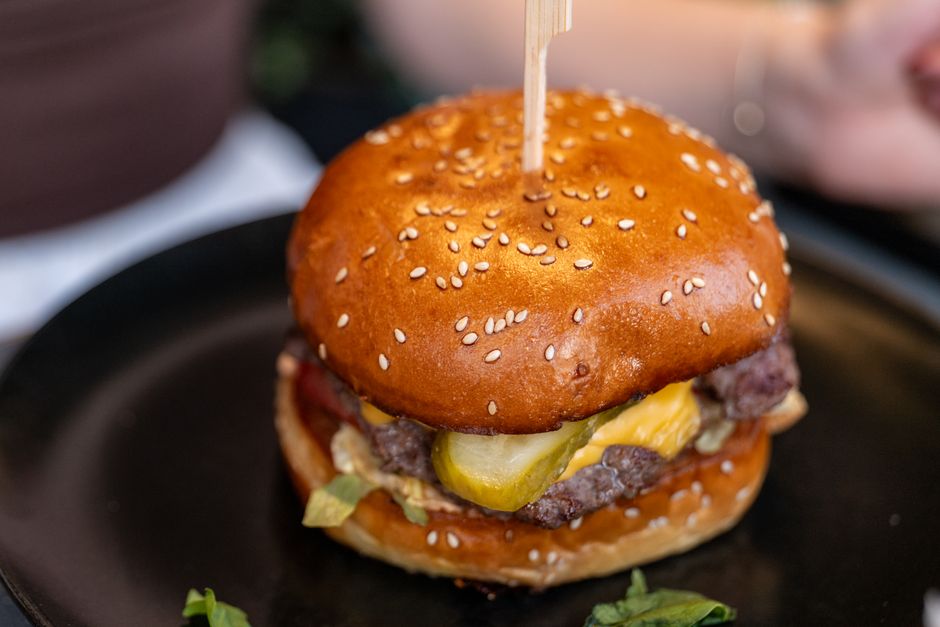 Peameal Cheddar Burger